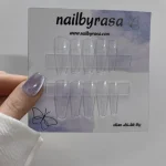 ناخن مصنوعی راسا فرم گلدانی بلند شیشه ای بی رنگ