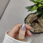 ناخن مصنوعی راسا فرم بادامی رنگ آیس بنفش براق