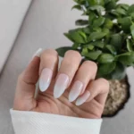 ناخن مصنوعی راسا فرم بادامی طرح بیبی بومر (فرنچ آمبره) صورتی و سفید مدل RSN0493